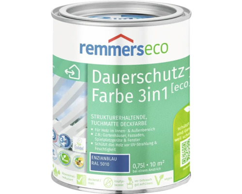 Remmers Dauerschutz-Farbe [eco] enzianblau 750 ml