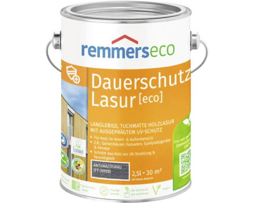 Remmers Dauerschutz-Lasur [eco] anthrazit 2,5 l