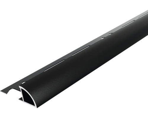 DURAL Abschlussprofil Durondell schwarz matt 250 cm x 12,5 mm Dachrandprofil aus Aluminium
