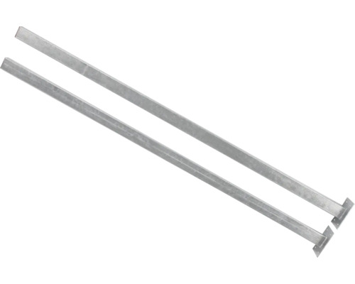 Pfosten Lilie, Leone 2er-Set mit Bodenplatte 6 x 3 x 180 cm verzinkt Zwei Pfosten aus Metall mit Fußplatten
