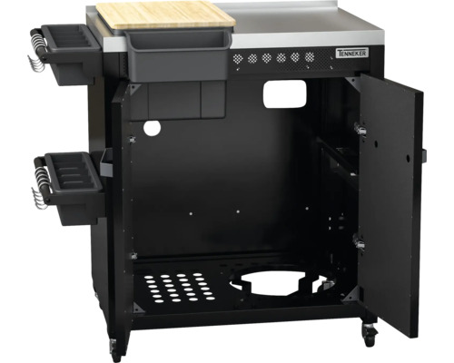 Grillwagen mit Schneidebrett und Stauraum für Grillzubehör