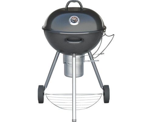 Tenneker® Holzkohlegrill Kugelgrill Black Moon Ø 58 cm Deckelthermometer und abnehmbarer Aschekasten schwarz