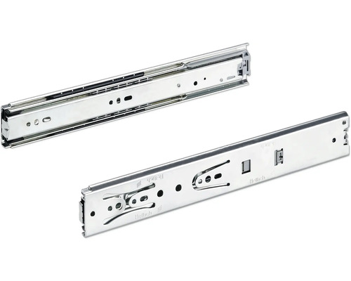 Schubladenschiene Vollauszug 300 mm mit Anschlagdämpfung chromatiert 9126918 2 Stück Metall Schubladenschienen Set