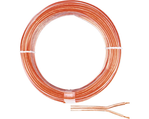 Lautsprecherkabel LS-FL 2x0,75 mm² 20 m transparent