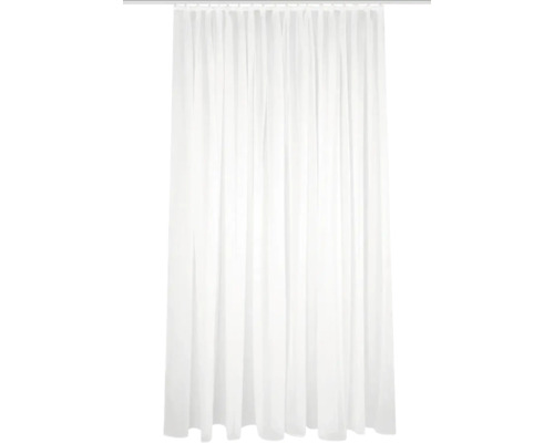 Vorhang mit Faltenband Sablio uni weiß leicht schimmernd 120x300 cm