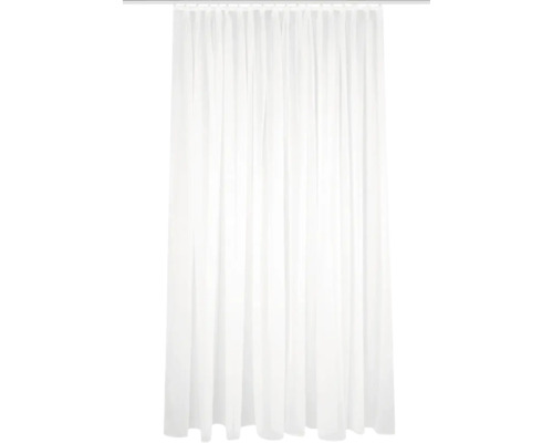 Vorhang mit Faltenband Sablio uni weiß leicht schimmernd 145x300 cm