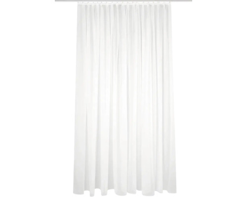 Vorhang mit Faltenband Sablio uni weiß leicht schimmernd 145x600 cm