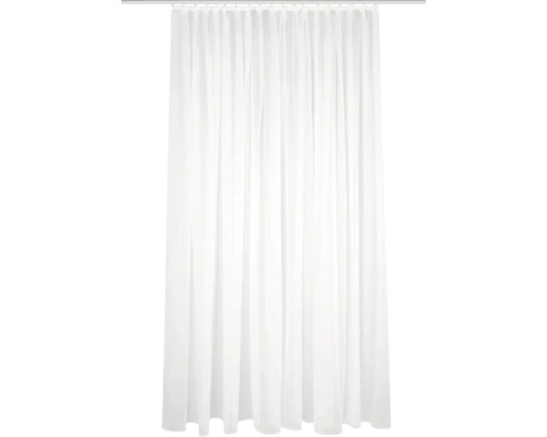 Vorhang mit Faltenband Sablio uni weiß leicht schimmernd 160x450 cm