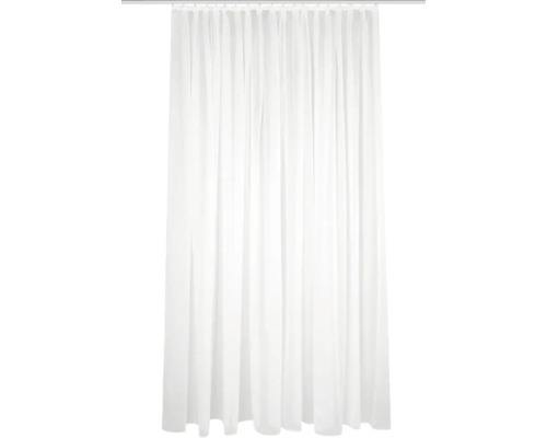 Vorhang mit Faltenband Sablio uni weiß leicht schimmernd 160x600 cm