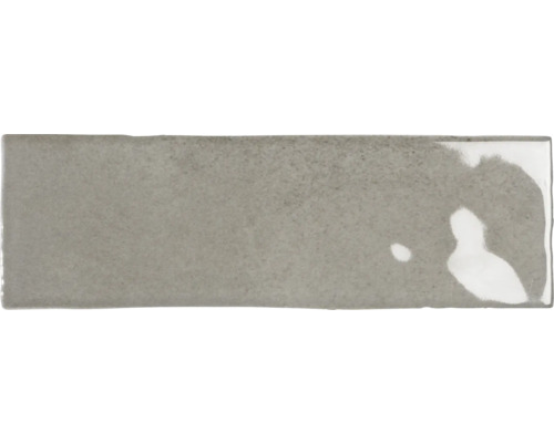 Steingut Metrofliese Nolita grau 6,5 x 20 x 0,9 cm glänzend