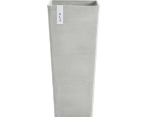 Blumentopf Ecopots Rotterdam Kunststoff Ø 30,3 cm 32,7 x 32,7 x 70,5 cm grau Hoher, grauer Pflanztopf