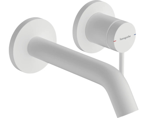 hansgrohe Waschtischarmatur TECTURIS S weiß matt ohne Unterputzgrundkörper 73350700 Wandarmatur von Hansgrohe