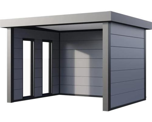 Modernes Gerätehaus mit Flachdach für den Garten