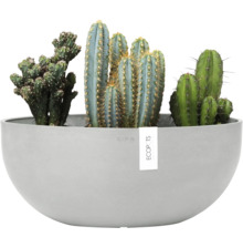 Blumentopf Ecopots Sofia Kunststoff Ø 39,3 cm 40,8 x 23,7 x 17,5 cm grau