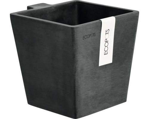 Blumentopf Ecopots Manhattan Kunststoff Ø 13,3 cm 15 x 17,2 x 15 cm grau