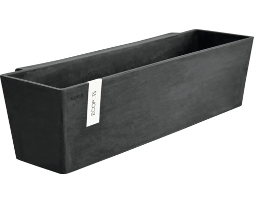 Blumentopf Ecopots Manhattan Kunststoff Ø 53,4 cm 55 x 17,2 x 15,3 cm grau Rechteckiger Pflanzkasten aus Kunststoff