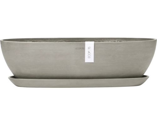 Ovaler Pflanztopf mit Untersetzer