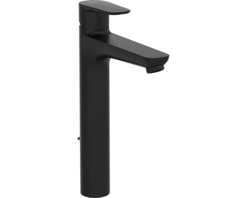 VitrA Waschtischarmatur für Aufsatzwaschbecken FLOW SOFT schwarz matt mit Zugstange A4302836EXP Schwarzer Waschtisch Einhandmischer