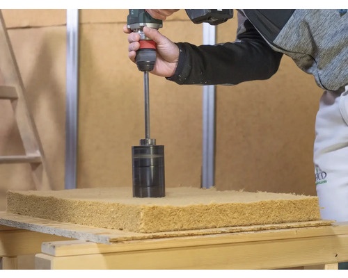 Bohren von Dämmstoff mit einem Hohlbohrer