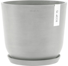 Blumentopf Ecopots Oslo Kunststoff Ø 23,1 cm 25 x 25 x 21,4 cm grauweiß