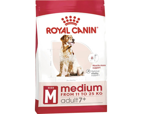 Hundefutter trocken, ROYAL CANIN Medium Adult 7+, 15 kg Royal Canin Trockenfutter für mittelgroße Hunde ab sieben Jahren