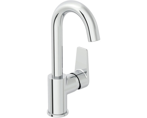 Verchromter Wasserhahn mit hohem Auslauf