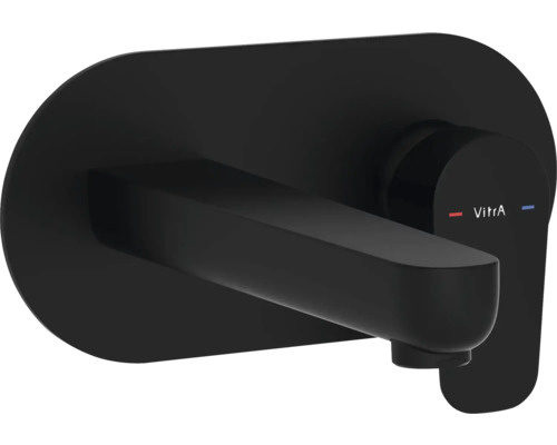 VitrA Waschtischarmatur Unterputz FLOW SOFT schwarz matt ohne Unterputzgrundkörper A4317536EXP Schwarze Waschtischarmatur zur Wandmontage