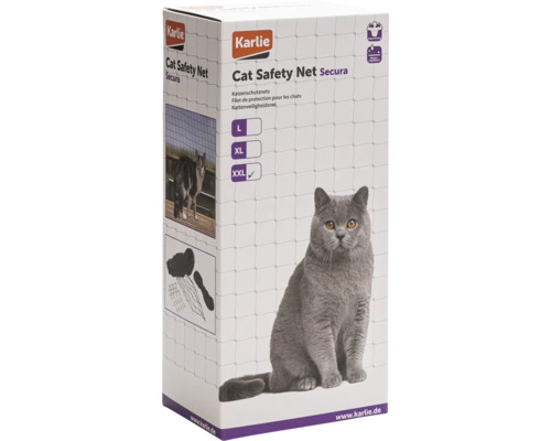 Karlie Katzenschutznetz Secura Verpackung mit Katzenabbildung