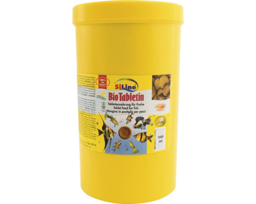 Futtertabletten SiLine Biotabletin 1 l Aquariumfischfutter Siline Bio Tabletin Fischfutter, 1000 ml