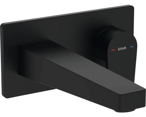 VitrA Waschtischarmatur Unterputz FLOW SQUARE schwarz matt ohne Unterputzgrundkörper A4318036EXP Schwarze Waschtischarmatur zur Wandmontage