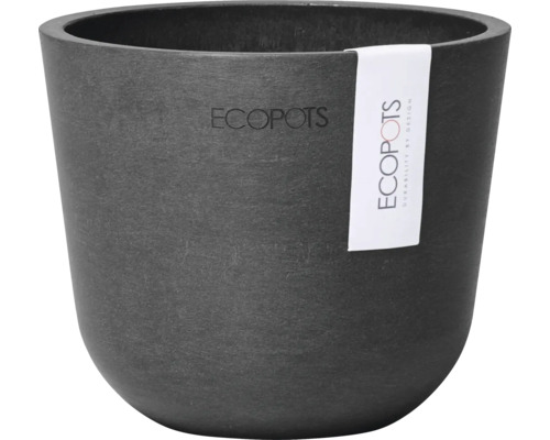 Blumentopf Ecopots Oslo Kunststoff Ø 10,1 cm 11,4 x 11,4 x 9,5 cm grau