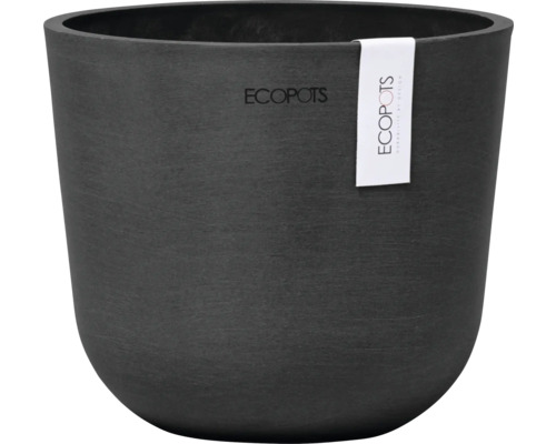 Blumentopf Ecopots Oslo Kunststoff Ø 14,5 cm 16 x 16 x 13,7 cm grau