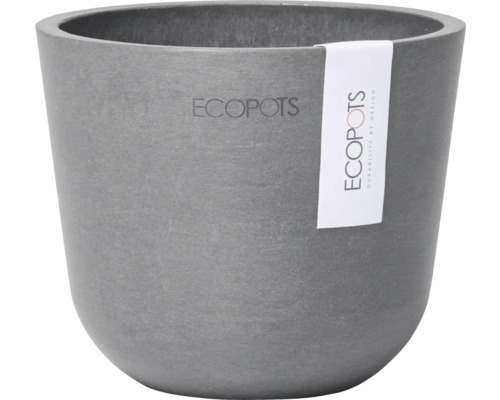 Blumentopf Ecopots Oslo Kunststoff Ø 10,1 cm 11,4 x 11,4 x 9,5 cm grau