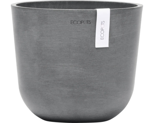 Blumentopf Ecopots Oslo Kunststoff Ø 17,3 cm 19 x 19 x 16,5 cm grau