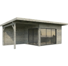 Holzgartenhaus mit Schiebetür