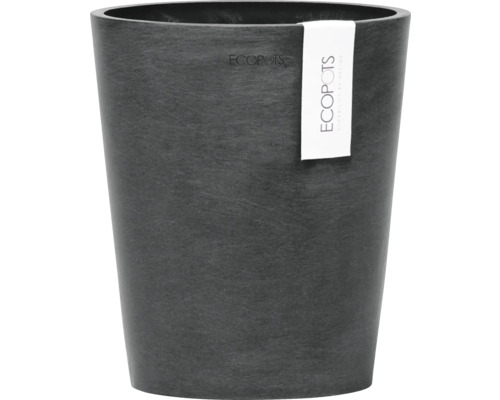 Blumenvase Ecopots Morinda Kunststoff Ø 15,5 cm 17,1 x 17,1 x 19,5 cm dunkelgrau Ecopots Topf aus Kunststoff