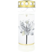 Grablicht mit Blumenmotiv