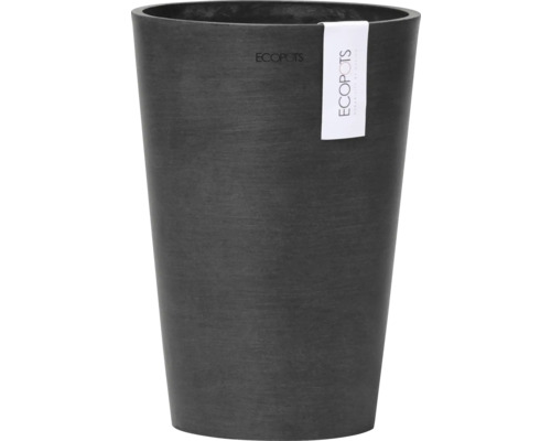 Blumentopf Ecopots Pisa Kunststoff Ø 12,5 cm 14 x 14 x 20 cm grau