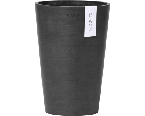 Blumentopf Ecopots Pisa Kunststoff Ø 19,2 cm 21,1 x 21,1 x 29,8 cm dunkelgrau Ecopots Topf für den Außenbereich