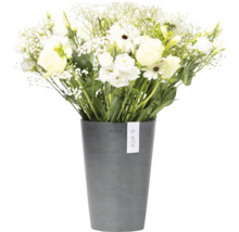 Blumenstrauß in grauer Vase