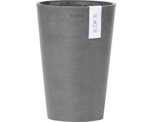 Blumentopf Ecopots Pisa Kunststoff Ø 19,2 cm 21,1 x 21,1 x 29,8 cm grau