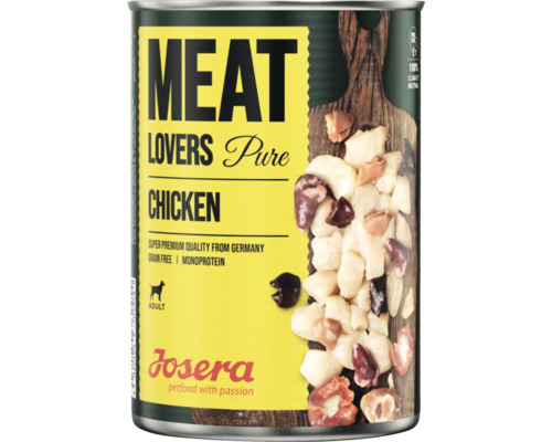 Hundefutter nass Josera Meat Lovers Pure Chicken 800 g Huhn Monopotein, Singlefleisch