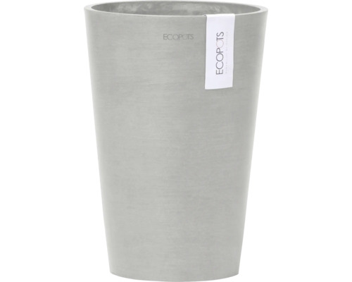 Blumentopf Ecopots Pisa Kunststoff Ø 19,2 cm 21,1 x 21,1 x 29,8 cm grau