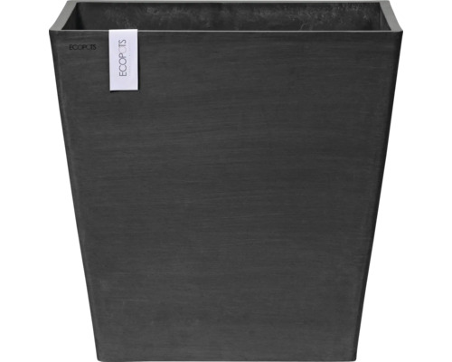 Blumentopf Ecopots Rotterdam Kunststoff Ø 46,6 cm 50,2 x 50,2 x 49,5 cm dunkelgrau Grauer, konischer Pflanzkübel für den Außenbereich