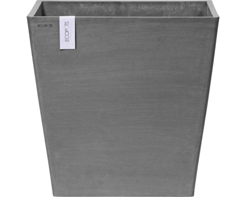 Blumentopf Ecopots Rotterdam Kunststoff Ø 46,6 cm 50,2 x 50,2 x 49,5 cm grau Eckiger Pflanztopf