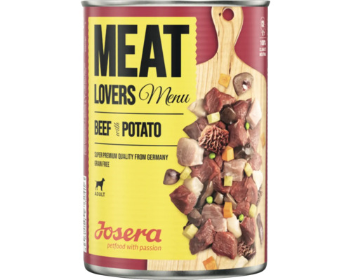 Hundefutter nass Josera Meat Lovers Menu Beef with Potato 800 g Rind mit Kartoffel