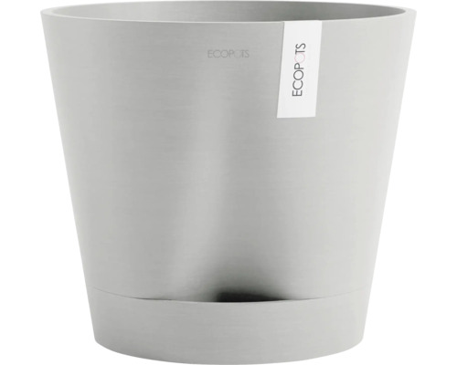 Blumentopf Ecopots Venice Kunststoff Ø 37,7 cm 40,2 x 40,2 x 35,7 cm grauweiß Ecofpots Pflanztopf aus Kunststoff