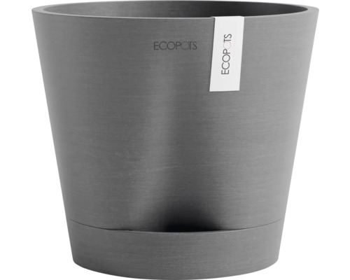 Blumentopf Ecopots Venice Kunststoff Ø 18,3 cm 20,1 x 20,1 x 17,7 cm grau