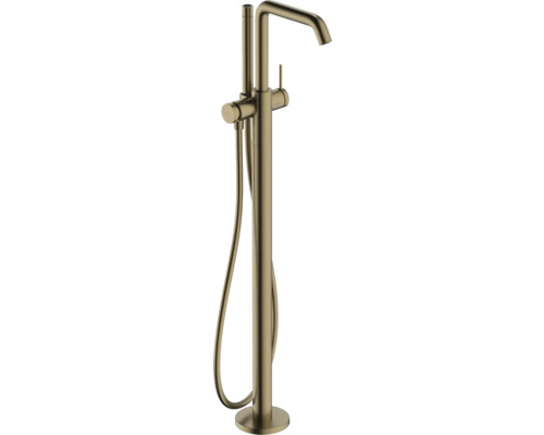 hansgrohe Badewannenarmatur TECTURIS S brushed bronze gebürstet ohne Unterputzgrundkörper 73440140 Freistehende Badewannenarmatur mit Handbrause