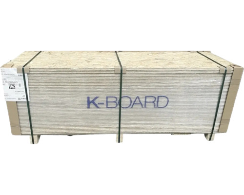 Verpackte OSB-Platten auf einer Palette, K-Board